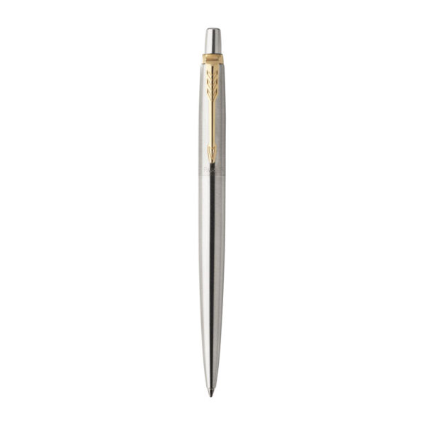 Fanno-Ballpoint Pen Stainless Steel Gold Trim Classic Design Icon  Jotter