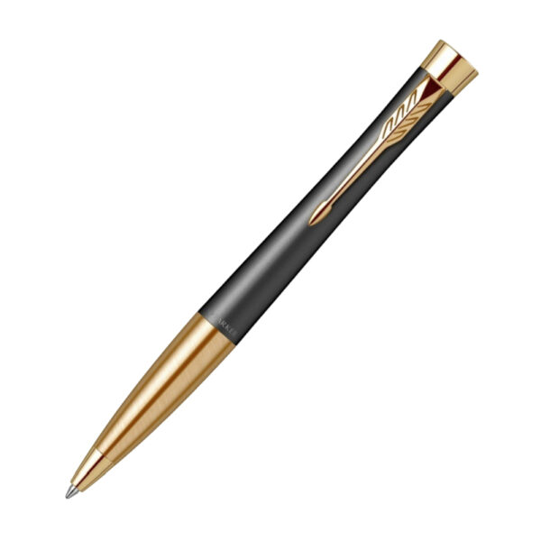 Fanno-Ballpoint Pen Black Gold Trim Smooth Writing Experience Medium Tip Blue Ink