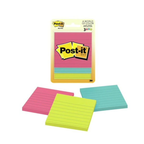 Fanno-Lined Notes 76x76mm Pack of 3 for Organizing and Reminders