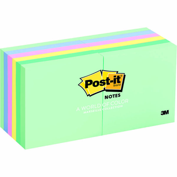 Fanno-Notes 654-AST 76x76mm Pack of 12 Sticky Notes for Organization and Reminders