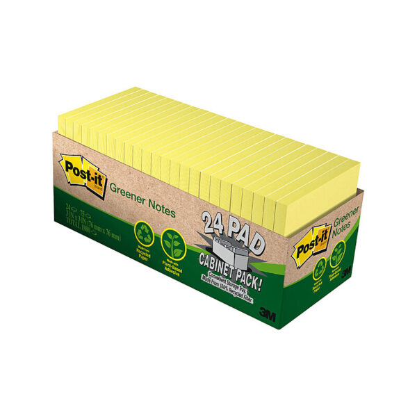 Fanno-Notes Recycled Yellow 76x76 mm Pack of 24 Sticky Notes for Office Use