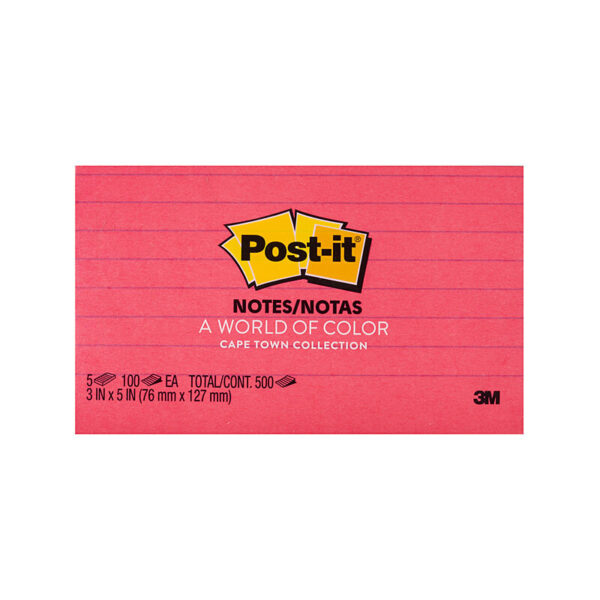 Fanno-Notes Lined 73x123mm Cape Town Pack of 5 Sticky Notes for Organization