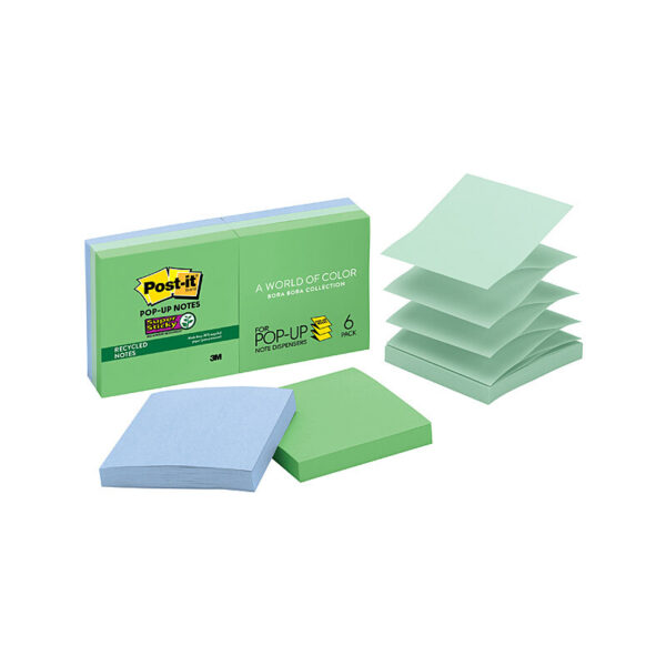 Fanno-Notes Bora Bora Pop Up Pack of 6 Sticky Notes for Organization