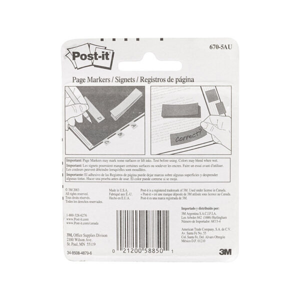 Fanno-Page Markers Jaipur 12.7x44mm Pack of 5 Box of 6 for Organizing Notes