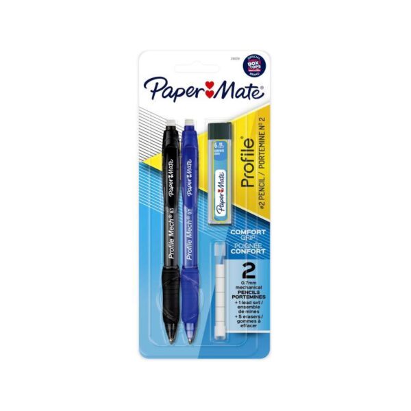 Fanno-Profile 0.7mm Black Blue Mechanical Pencils Pack of 6 for Smooth Writing