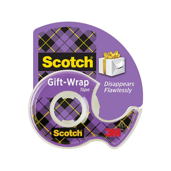 Fanno-Scotch Gift Wrap Tape 15mm x 16.5m Pack of 12 for Wrapping Presents and Gifts