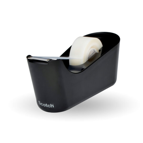 Fanno-Black Tape Dispenser Compatible with Scotch C18-B-0 for Easy One-Handed Use