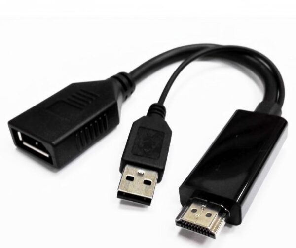 Fanno-HDMI to DisplayPort Adapter Cable USB Powered 1080p Male to Female Connection