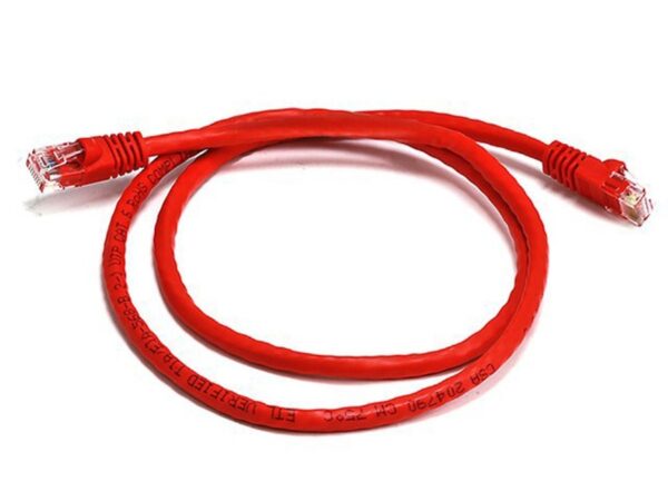 Fanno-Cat6a UTP Ethernet Cable 25cm Snagless Red High Speed Network Cable for Home Office