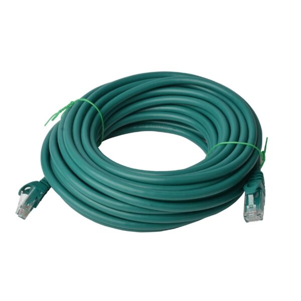 Fanno-Cat6a UTP Ethernet Cable 50m Snagless Green High Speed Network Cable for Home Office