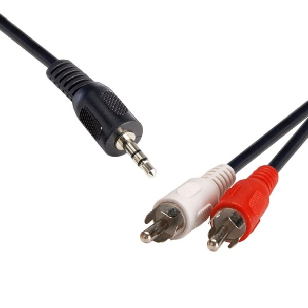 Fanno-3.5mm Stereo Plug to 2 RCA Plug Audio Cable 2m for Home Theater and Speakers