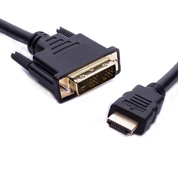 Fanno-High Speed HDMI to DVI-D Cable Male to Male 5m for TV Monitor Projector