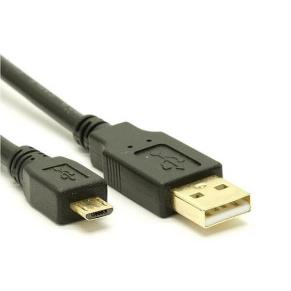 Fanno-USB 2.0 Cable A Male to Micro-USB B Male 1.8m Black Compatible with Devices