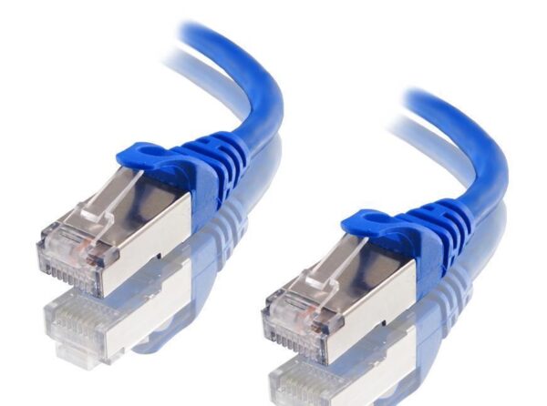 Fanno-CAT6A Shielded Ethernet Cable 2m Blue 10GbE RJ45 Network LAN S/FTP 26AWG