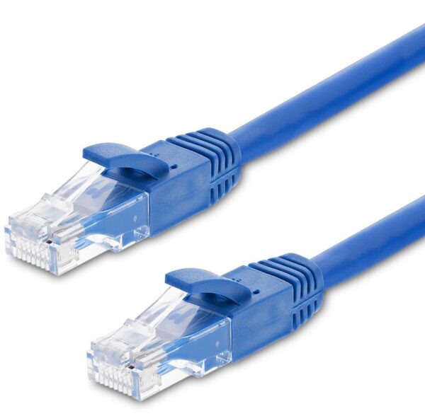 Fanno-CAT6 Ethernet Cable 25cm Blue Premium RJ45 Network LAN UTP Patch Cord 26AWG