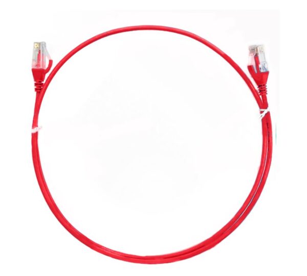 Fanno-Ultra Thin Cat6 Ethernet Cable 0.5m Red Premium RJ45 Network LAN Patch Cord