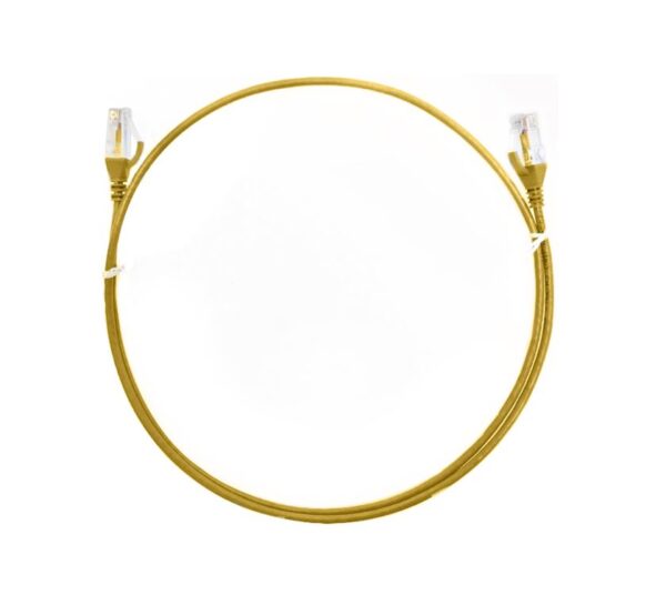 Fanno-Ultra Thin Cat6 Ethernet Cable  Yellow Premium RJ45 Network LAN Patch Cord