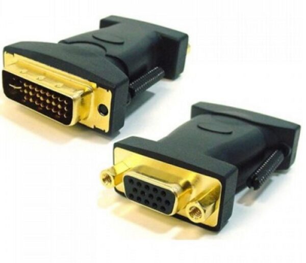 Fanno-DVI to VGA Adapter Converter 24+5 Pins Male to 15 Pins Female Gold Plated