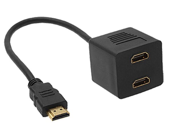 Fanno-HDMI Splitter Cable 15cm Male to 2 Female Full HD 3D Adapter for TVs and Projectors