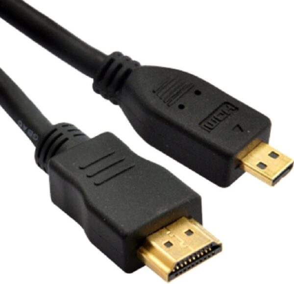 Fanno-HDMI to Micro HDMI Cable  1.4v 19 Pins A Male to D Male Gold Plated 34AWG