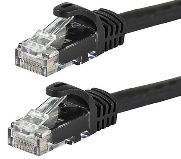 Fanno-CAT6 Ethernet Cable 50cm Black Premium RJ45 Network LAN UTP Patch Cord 26AWG