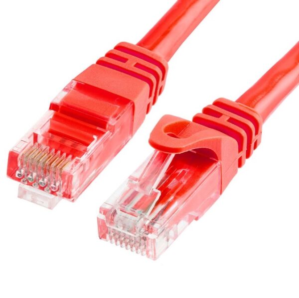 Fanno-CAT6 Ethernet Cable 1m Red Premium RJ45 Network LAN UTP Patch Cord 26AWG PVC