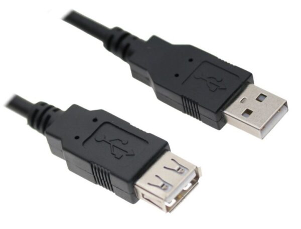 Fanno-USB 2.0 Extension Cable 30cm Type A Male to Female Transparent RoHS Compatible