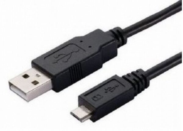 Fanno-USB to Micro USB Cable 2m Type A Male to Micro Type B Male Black Compatible Devices