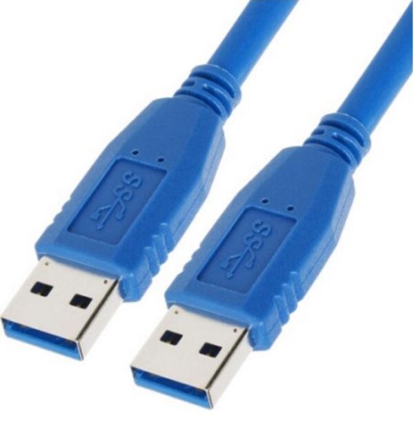 Fanno-USB 3.0 Cable 2m Type A Male to Male Blue Compatible with Devices and Accessories