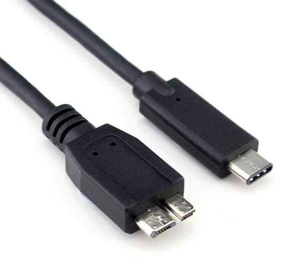 Fanno-USB 3.1 Type C Male to USB 3.0 Micro B Male Cable 1m Compatible with Devices