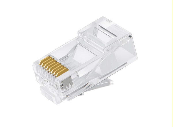 Fanno-CAT6 UTP RJ45 Connectors 8P8C Gold Plated 50 Pack for Ethernet Network Cables