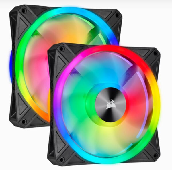 Fanno-RGB Dual Fan Kit with Lighting Node Core for PC Cooling and Custom Lighting Effects