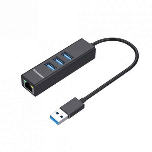 Fanno-3 Port USB Hub with Gigabit Ethernet Adapter for PC and Laptop Connectivity