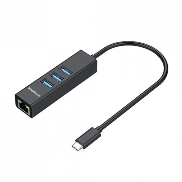 Fanno-USB-C Hub with 3 USB-A Ports and Gigabit Ethernet Adapter for PC and Laptop