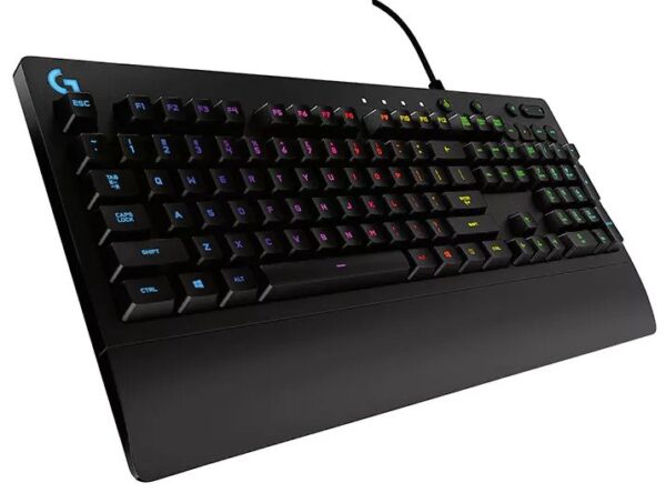 Fanno-Gaming Keyboard with RGB Backlit Keys Dedicated Media Controls Spill-Resistant Design