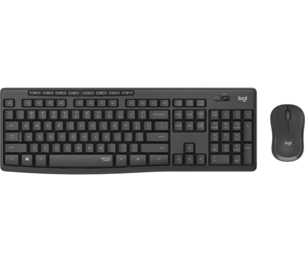 Fanno-Wireless Silent Keyboard and Mouse Combo with USB Receiver for Windows and Chrome OS