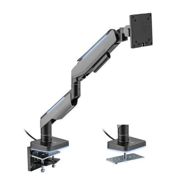 Fanno-Heavy-Duty RGB Gaming Monitor Arm for 17-49 Inch Monitors VESA Compatible