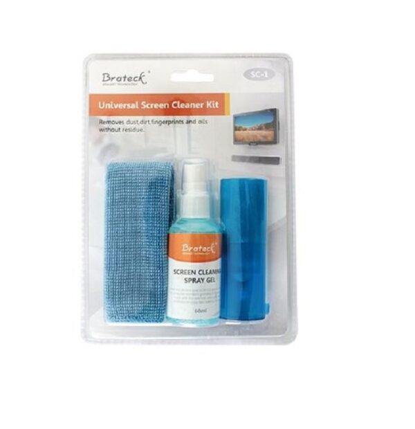 Fanno-3-IN-1 Screen Cleaner Kit with 60ml Cleaner Microfiber Cloth and Soft Brush