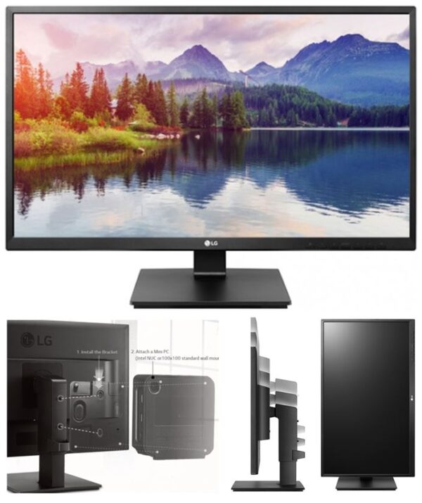 Fanno-Compatible 24 Inch Full HD IPS Monitor with Adjustable Stand and VESA Mounting