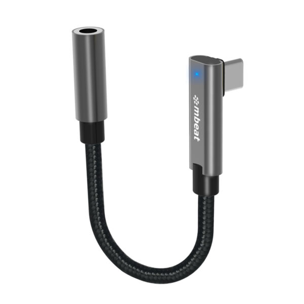 Fanno-USB-C to 3.5mm Audio Adapter for Computers Laptops Tablets Smartphones Space Grey