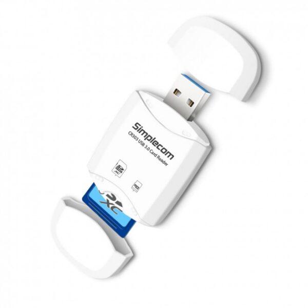 Fanno-2 Slot USB 3.0 Card Reader for SD Micro SD with Dual Caps and Fast Transfer Speed