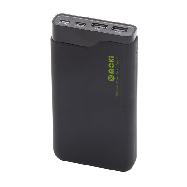 Fanno-Power Bank 15000mAh Fast Charge Type-C Compatible with USB-A MicroUSB Devices