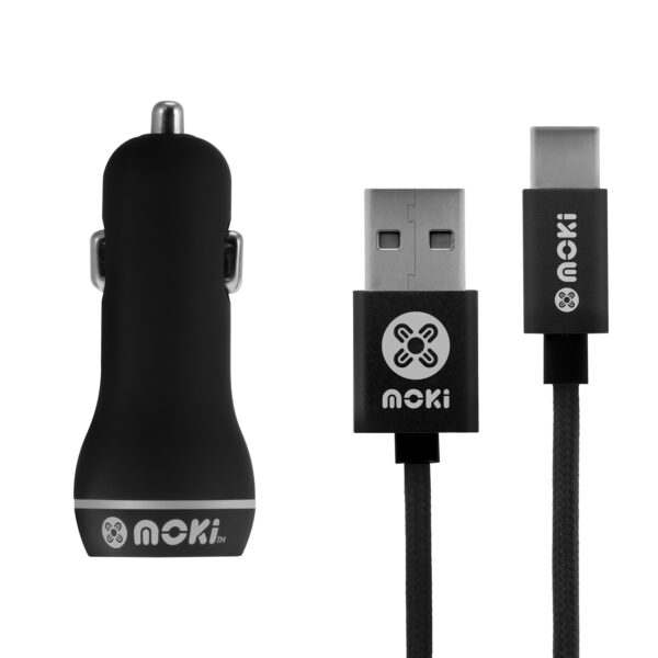 Fanno-Type-C Braided Cable and Dual USB Car Charger for Fast Charging Devices