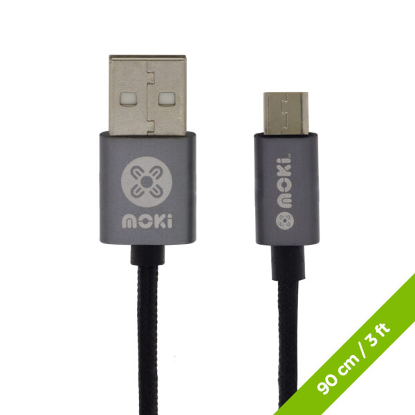 Fanno-MicroUSB SynCharge Cable 90cm Braided Cable for Car and Home Charging