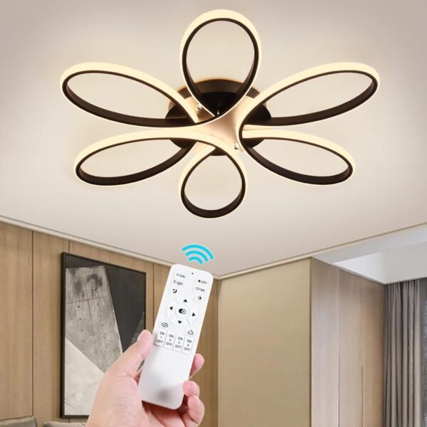 Fanno-Modern LED Chandelier Light Fixture Dimmable Remote Control 75 cm Ceiling Light