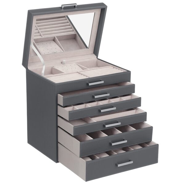 Fanno-Jewellery Box Organizer with 6 Layers and 5 Drawers for Stylish Storage