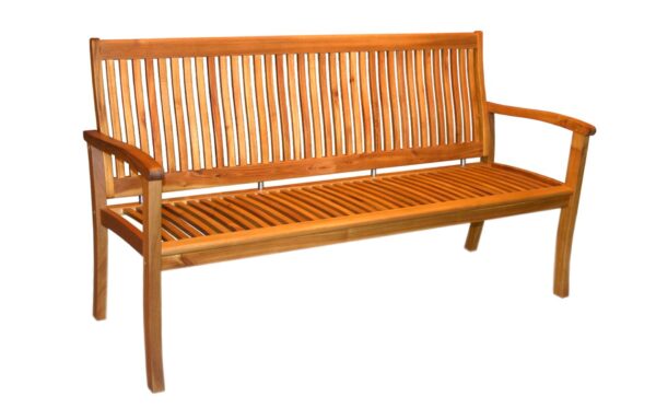 Fanno-Acacia Timber 3 Seater Bench for Yard Outdoor Garden Furniture 158 x 61 x 88 cm