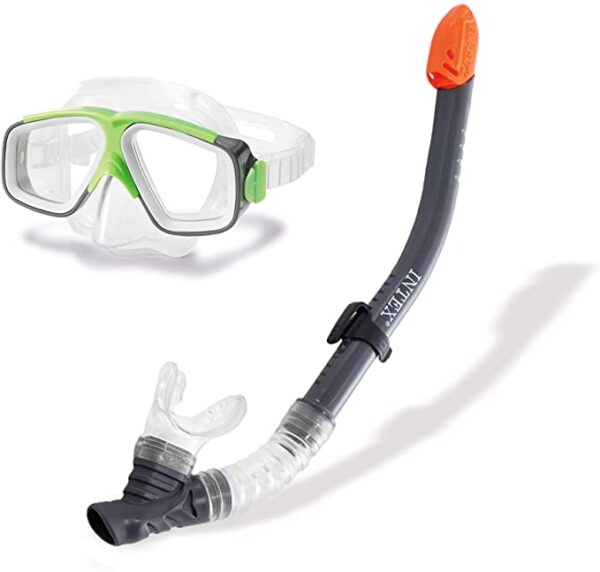 Fanno-Surf Rider Snorkel Mask with Easy-Flow Hypoallergenic Rubber Facial Skirt