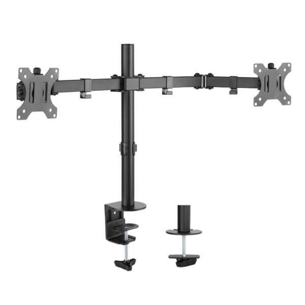 Fanno-Dual Monitor Arm Adjustable Steel Articulating Mount for 13 to 32 Inch Screens