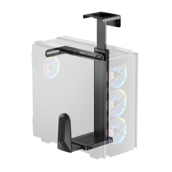 Fanno-Adjustable PC Case Holder for Wall or Under Desk Mounting with Height Width Depth Adjustments